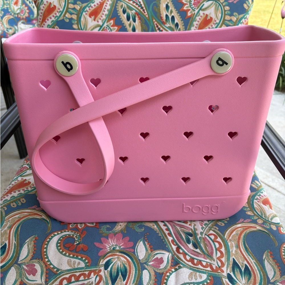 Pink Bogg Bag with Heart Cutouts